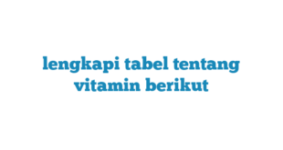 lengkapi tabel tentang vitamin berikut