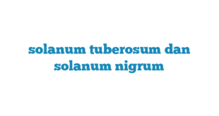 solanum tuberosum dan solanum nigrum