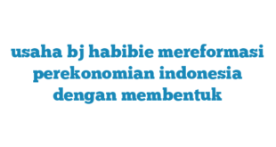 usaha bj habibie mereformasi perekonomian indonesia dengan membentuk